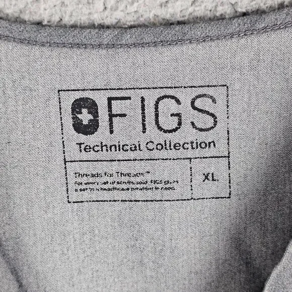 Figs Casma Scrub Top Size XL Stretch 2 Pocket Logo V Neck FW1100 - Picture 7 of 10